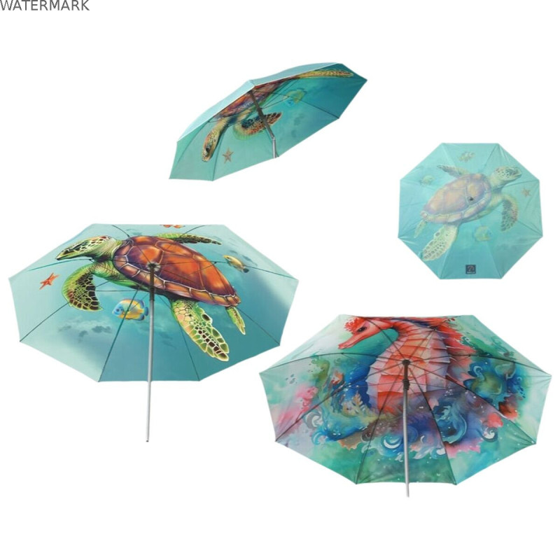 Parasol de plage Ø 200 cm SPF50+ Marin