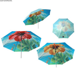 Parasol de plage Ø 180 cm SPF50+ Fleur
