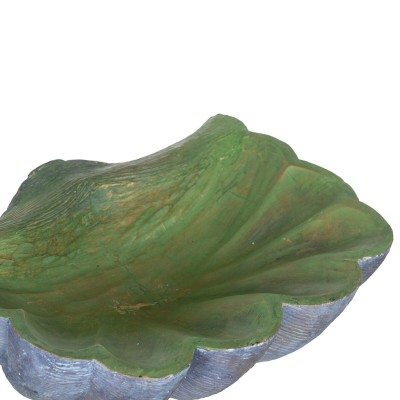 Centre de Table Vert Gris Coquillage 35 x 28 x 12 cm