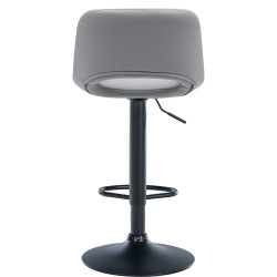 Lot de 2 tabourets de bar Camden, similicuir, noir gris