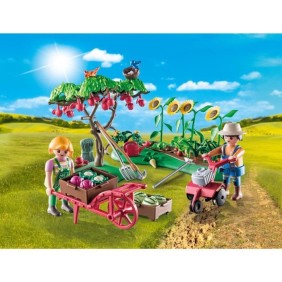 PLAYMOBIL 71380 Starter Pack Jardin potager, Country La vie a la ferme, Avec 2 personnages et accessoires, Des 4 ans