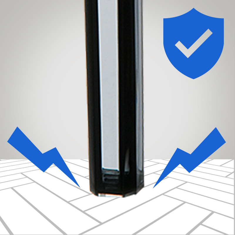 Set di 2 sgabelli da bar Fox, nero trasparente