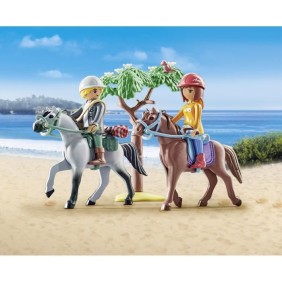 PLAYMOBIL 71470 Amélia et Ben avec chevaux - Horses of Waterfall - 2 personnages et 2 chevaux - Des 4 ans