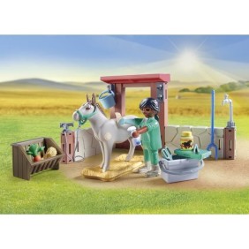 PLAYMOBIL 71471 Vétérinaire avec animaux de la ferme