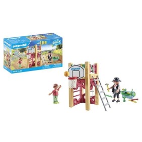 PLAYMOBIL 71475 Charpentier avec tourelle de jeu - My Life - 58 pieces - Jeu de rôle créatif