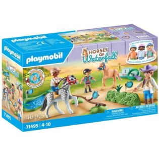 PLAYMOBIL 71495 Cavaliers poneys et saut d'obstacles