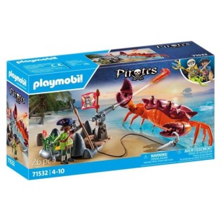 PLAYMOBIL 71532 Pirate et crabe géant - Les Pirates