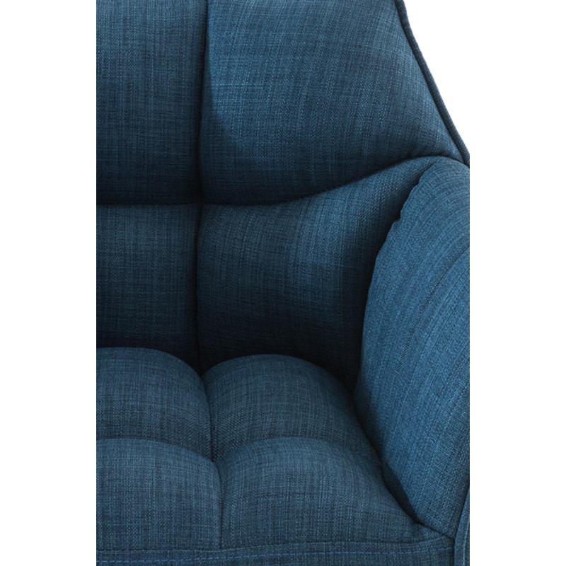 Tabouret de bar en tissu Damaso E bleu