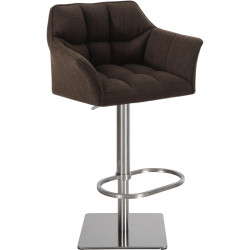 Tabouret de bar en tissu Damaso E brun