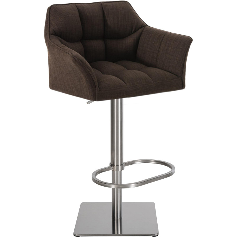 Tabouret de bar en tissu Damaso E brun