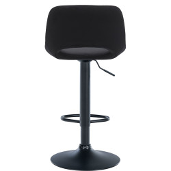 Lot de 2 tabourets de bar Camden, velours noir