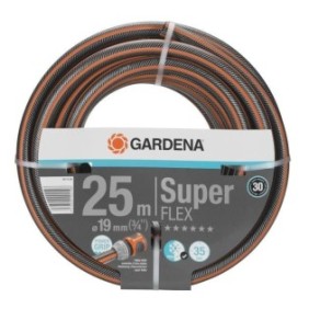 GARDENA Tuyau d'arrosage Premium SuperFLEX – Longueur 25m – Ш19mm – Anti noeud et indéformable – Garantie 30 ans (18113-20)