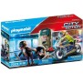 PLAYMOBIL - 70572 - City Action - Policier avec moto et voleur - Bleu - A partir de 4 ans - Mixte