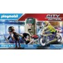 PLAYMOBIL - 70572 - City Action - Policier avec moto et voleur - Bleu - A partir de 4 ans - Mixte