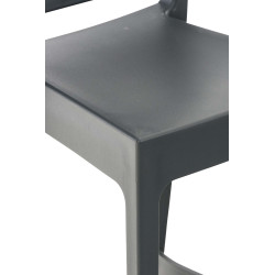 Ensemble de 4 tabourets de bar Maya gris foncé