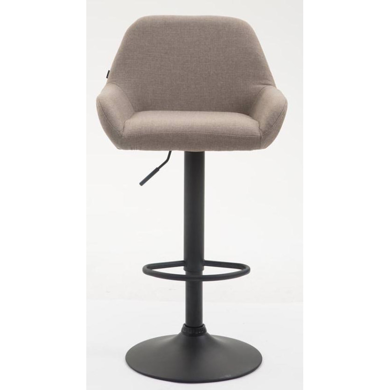 Lot de 2 tabourets de bar Braga tissu taupe
