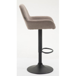 Lot de 2 tabourets de bar Braga tissu taupe