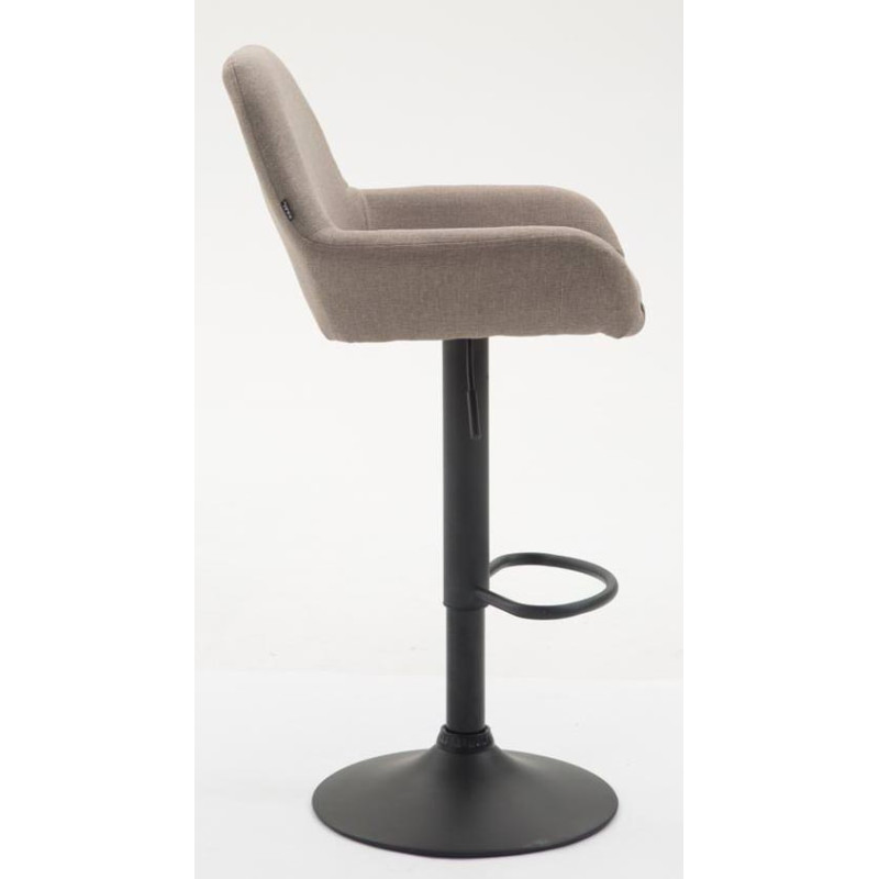 Lot de 2 tabourets de bar Braga tissu taupe