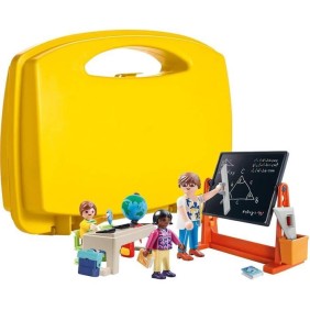 PLAYMOBIL - 70314 - Valisette école - Enfant - Mixte - Bleu - 4 ans - Playmobil City Life - Plastique