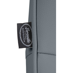 Juego de 2 taburetes de bar Vonore en polipiel Gris,Negro