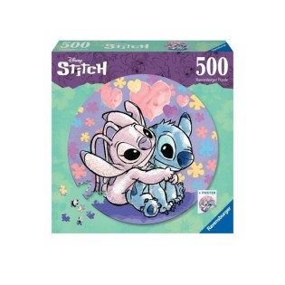 Puzzle rond 500 pieces Stitch - Des 10 ans - Ravensburger - Disney - 17581