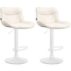2er Set Barhocker Vonore Kunstleder weiЯ