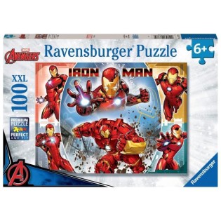 Ravensburger-MARVEL HEROS-Puzzle 100 pieces XXL - Le puissant Iron Man / Marvel Avengers-4005556133772-A partir de 6 ans