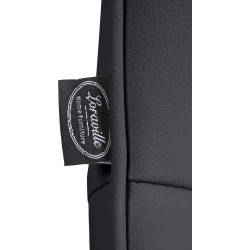 Juego de 2 taburetes de bar Vonore en polipiel Negro,Blanco