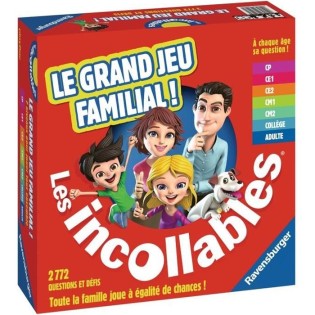 Jeu de Quiz Les Incollables Le grand jeu familial Ravensburger - 7 niveaux de difficulté - Des 6 ans