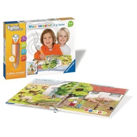 tiptoi - Coffret complet lecteur interactif + Livre Imagier A la ferme -  Ravensburger - Jeu électronique éducatif - Des 3 ans