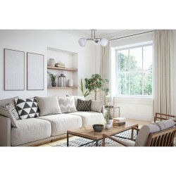 Suspension Activejet AJE-IRMA 3P Blanc Argenté Métal 40 W 39 x 29 x 35 cm