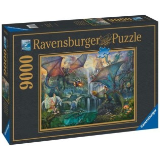 Puzzle 9000 pieces Ravensburger - La foret magique des dragons - Fantastique - Adulte