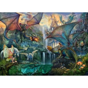 Puzzle 9000 pieces Ravensburger - La foret magique des dragons - Fantastique - Adulte