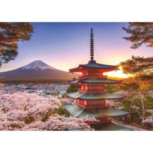 Puzzle 1000 pieces Cerisiers en fleurs du Mont Fuji - Ravensburger - Paysages