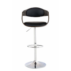 Lot de 2 tabourets de bar Kingston C simili cuir noir/gris