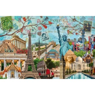 Puzzle 5000 pieces - Carte Postale des Monuments - Adultes et enfants des 14 ans - Villes et monument - 17118 - Ravensburger