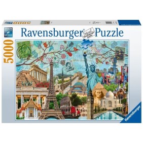 Puzzle 5000 pieces - Carte Postale des Monuments - Adultes et enfants des 14 ans - Villes et monument - 17118 - Ravensburger