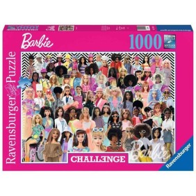 Puzzle 1000 pieces Barbie - Ravensburger - Challenge Puzzle - Rose - Mixte - Licence Barbie