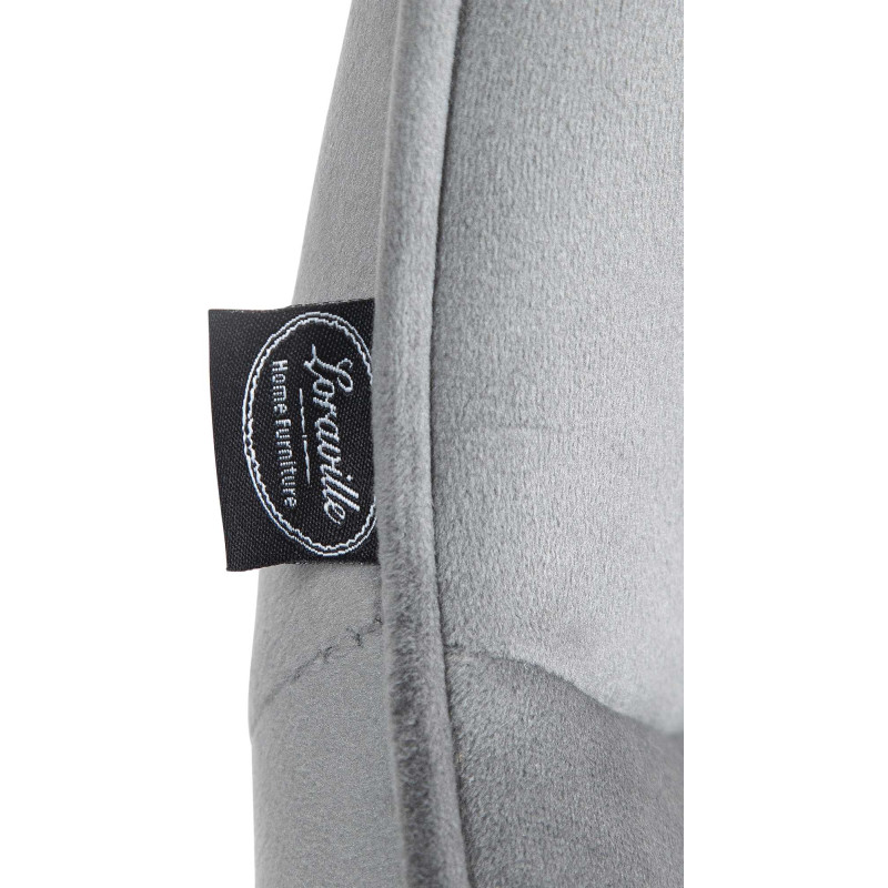 Juego de 2 taburetes de bar Vonore en terciopelo Gris,Negro