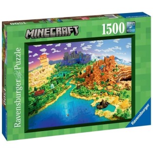 Puzzle 1500 pieces Le monde de Minecraft, 17189, Ravensburger