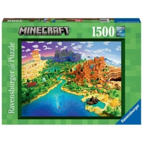 Puzzle 1500 pieces Le monde de Minecraft, 17189, Ravensburger