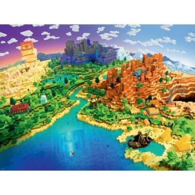 Puzzle 1500 pieces Le monde de Minecraft, 17189, Ravensburger