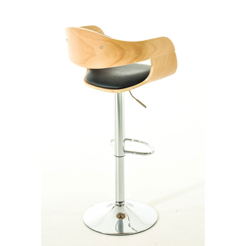 Lot de 2 tabourets de bar Kingston C en cuir synthétique naturel/noir