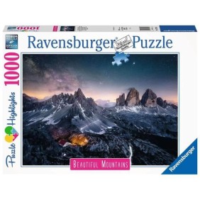 Puzzle 1000 pieces Les Tre Cime di lavaredo, Dolomites (Puzzle Highlights) - Adultes, enfants - Paysages - 17318 - Ravensburger