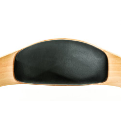 Lot de 2 tabourets de bar Kingston C en cuir synthétique naturel/noir