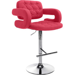 Tabouret de bar Dublin FABRIC C rouge