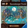 Puzzle en bois Foret fantastique 500 pieces robustes et naturelles dont 40 figurines en bois (whimsies), Qualité premium - Pour 