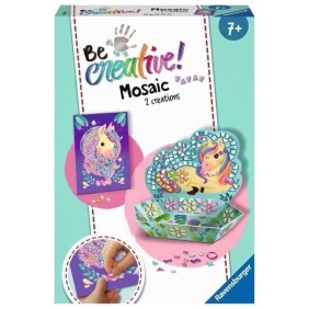 Coffret Mosaique Licorne Ravensburger - Décoration facile pour enfants des 7 ans - Bleu - Multicolore