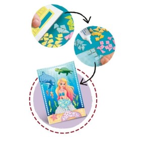 Coffret Mosaique Ravensburger Mermaid - A partir de 7 ans - Décorez facilement 2 objets - Certifié FSC mixte