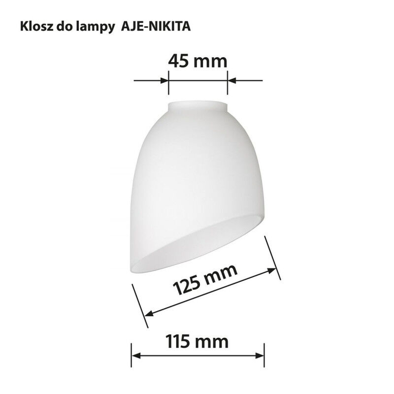Écran de lampe Activejet BENITA Blanc verre 26 x 12 x 12,5 cm